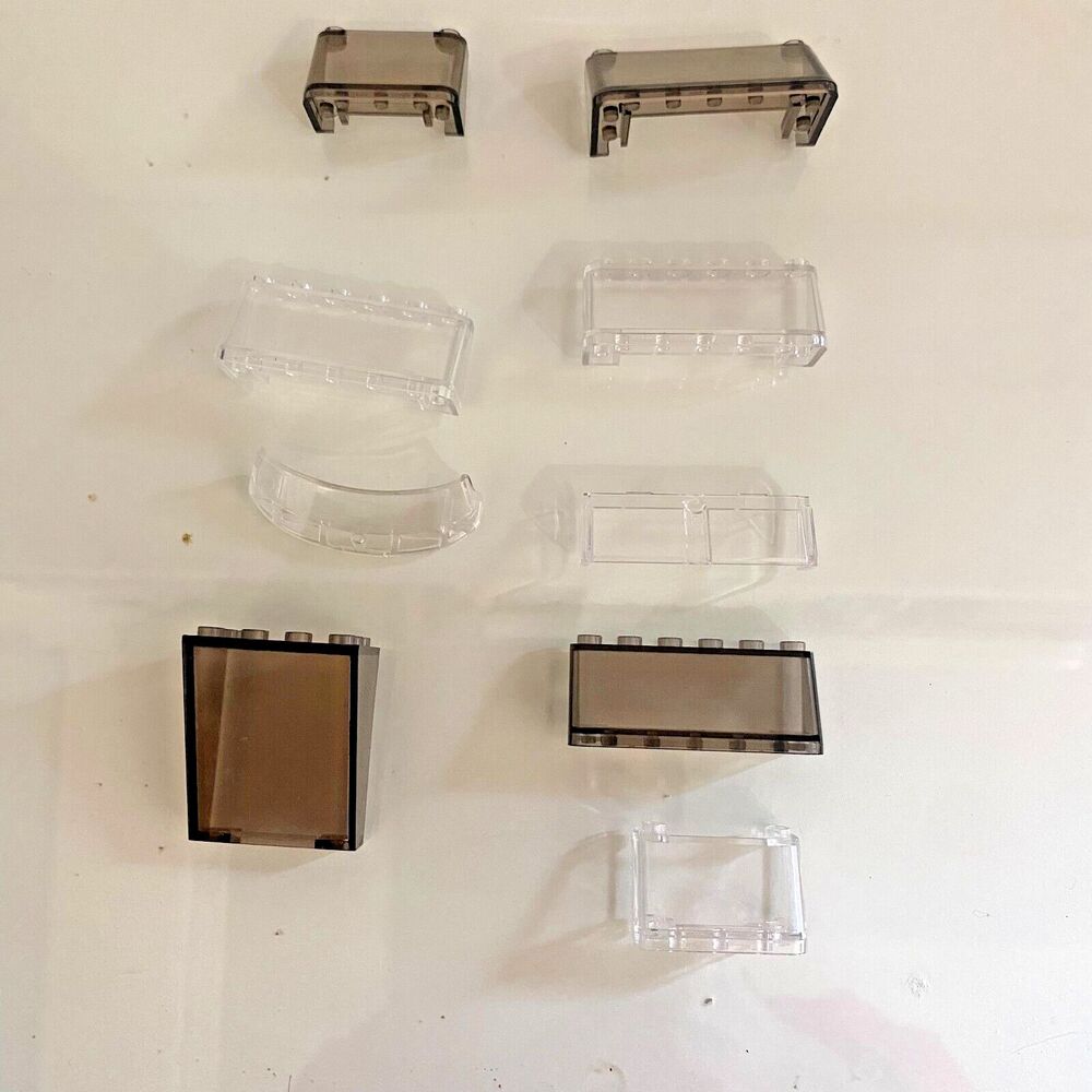 Lego 9 Pieces LEGO Transparent Gray Windscreen, City Car, Truck Windshield Parts